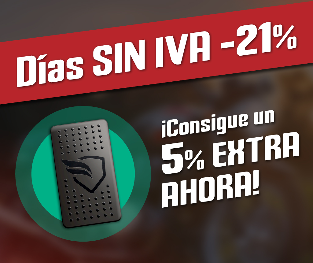 Días sin IVA -21%. ¡Consigue un 5% extra ahora!